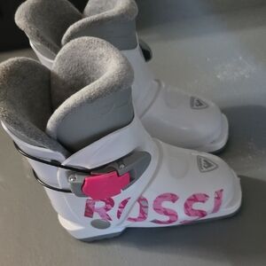 Rossignol Kids' White and Pink Ski Boots